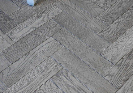 Gunmetal Grey Engineered Herringbone Flooring - Pukka Flooring