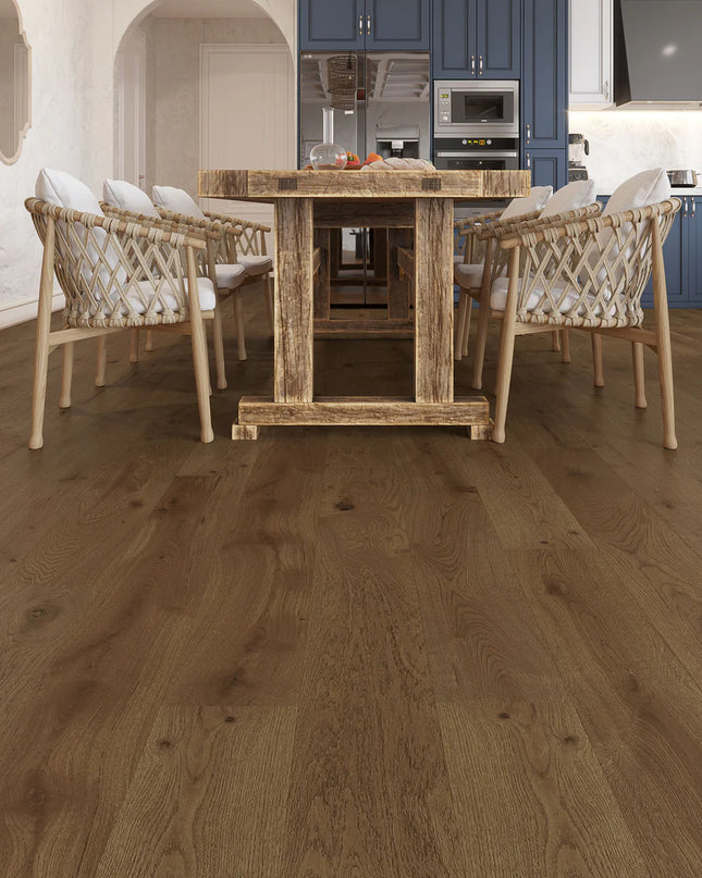 Pukka Flooring Engineered Oak Flooring – 12 x 190mm Click Engineered Oak – Harvest Oak Brushed & Matt Lacquered