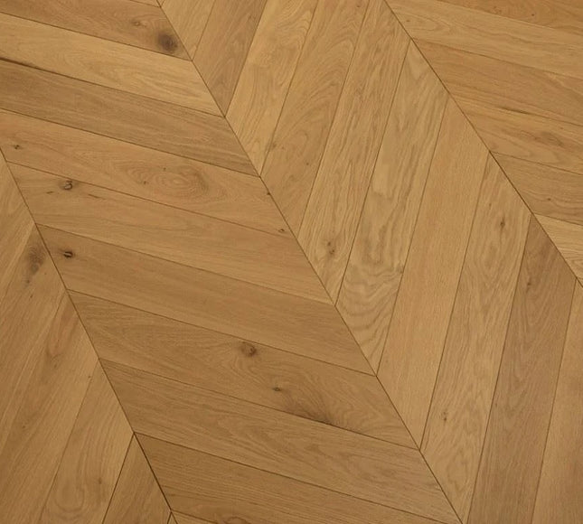 Natural Brushed Chevron Engineered Wood Flooring | Pukka Flooring