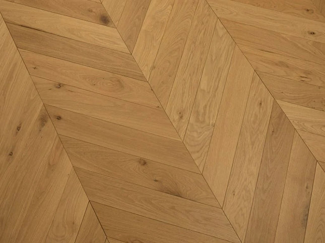 Natural Brushed Chevron Engineered Wood Flooring | Pukka Flooring