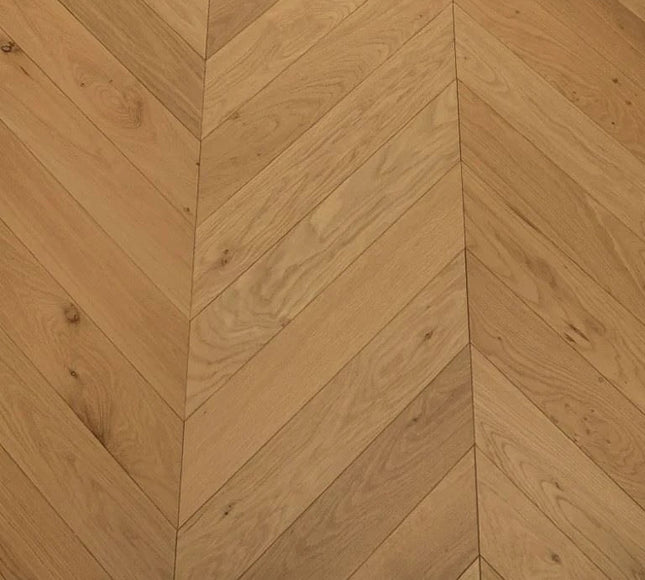 Natural Brushed Chevron Engineered Wood Flooring | Pukka Flooring