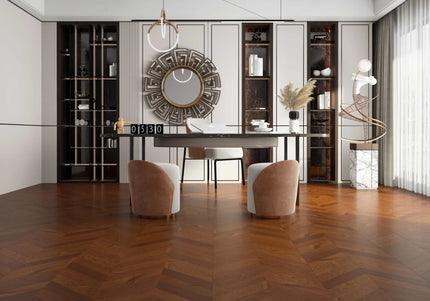 Classic Windsor Golden Brandy Engineered Chevron Oak Flooring