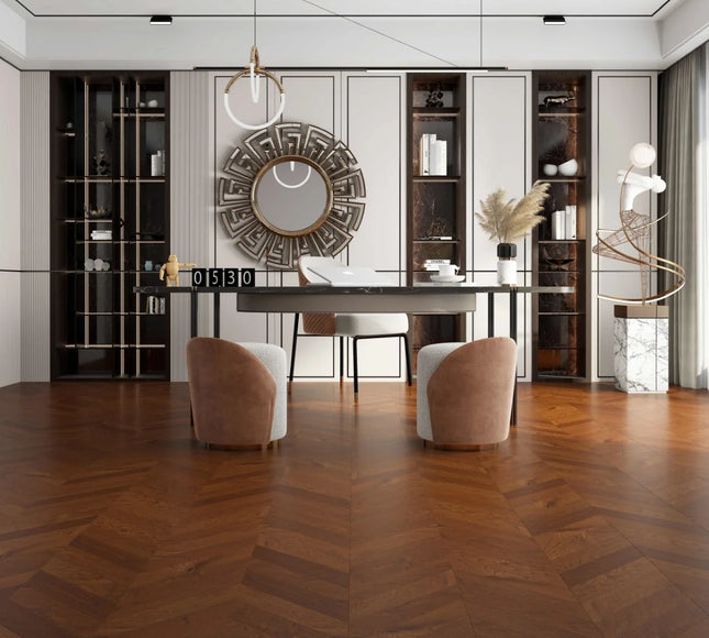 Classic Windsor Golden Brandy Engineered Chevron Oak Flooring