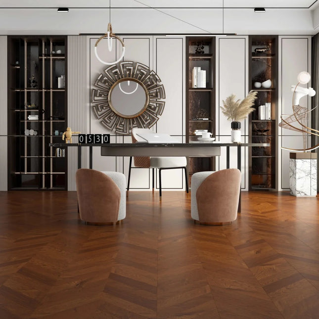 Classic Windsor Golden Brandy Engineered Chevron Oak Flooring
