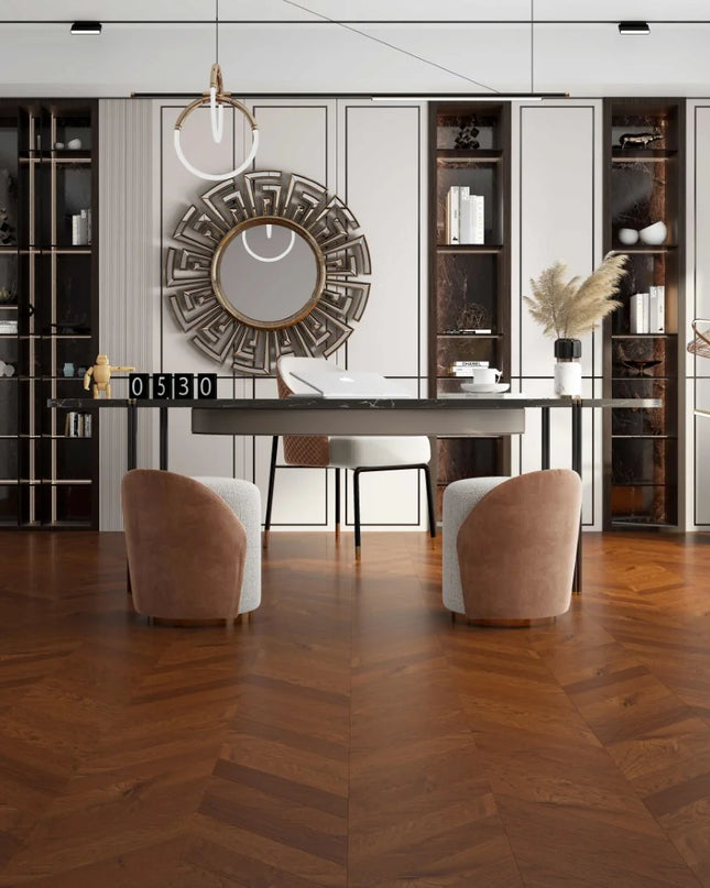 Classic Windsor Golden Brandy Engineered Chevron Oak Flooring