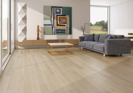 Cotton White Wash Matt Lacquered Engineered Oak Flooring