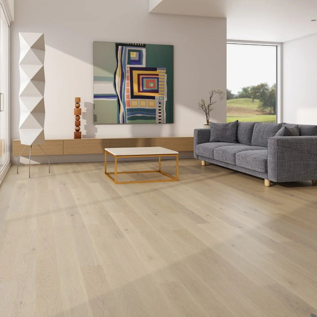 Cotton White Wash Matt Lacquered Engineered Oak Flooring