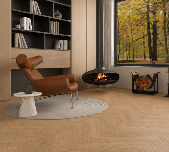 Summer Melon Prime AB Engineered American Oak Herringbone Flooring