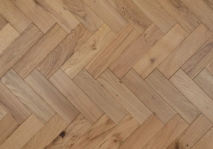 Artisan Natural Brushed Matt Lacquered Oak Herringbone Flooring