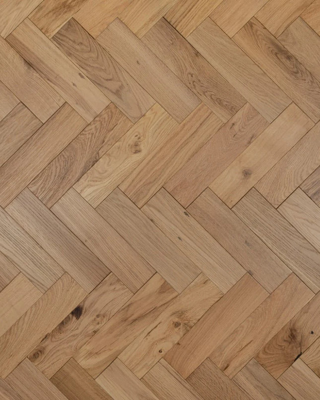 Artisan Natural Brushed Matt Lacquered Oak Herringbone Flooring