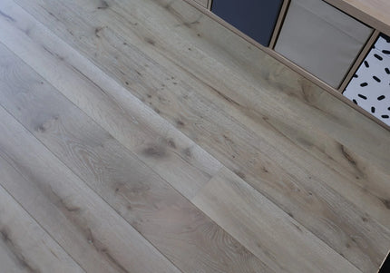 Whiteleaf Grey Matt Lacquered Engineered Oak Flooring