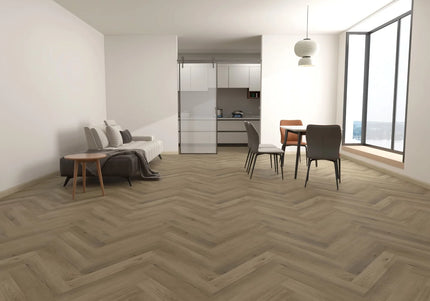 Nordic Light Beige LVT Parquet Flooring