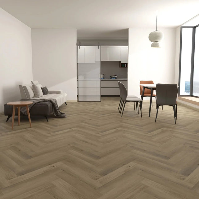 Nordic Light Beige LVT Parquet Flooring