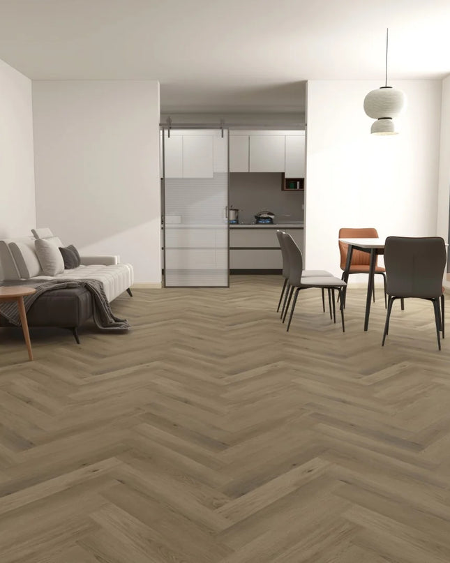Nordic Light Beige LVT Parquet Flooring