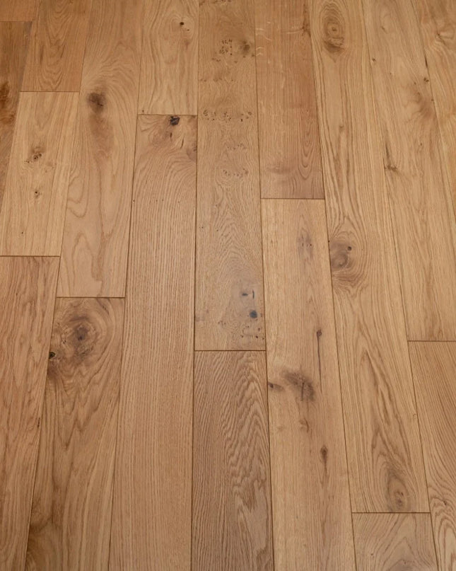 Home Natural Classic Grade Brushed Lacquered Engineered Oak Flooring