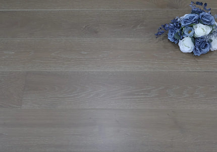 Sandy Grey Brushed Oiled Engineered Oak Plank Flooring
