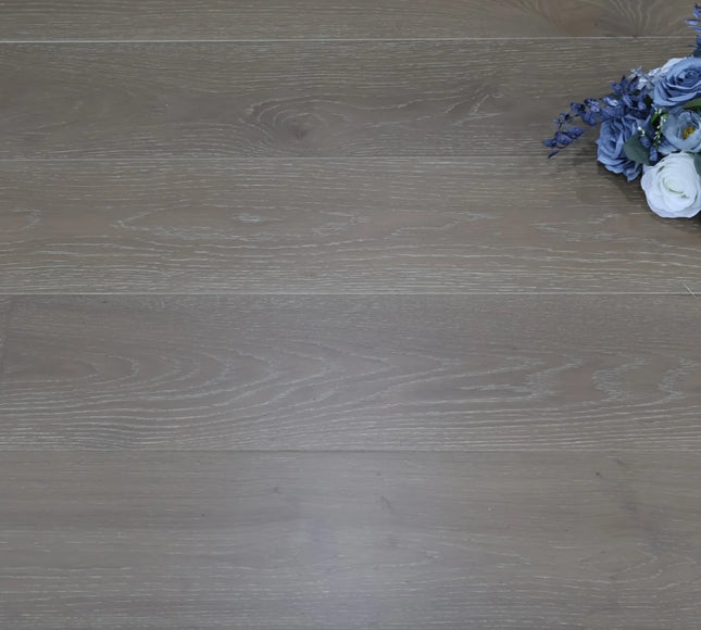 Sandy Grey Brushed Oiled Engineered Oak Plank Flooring