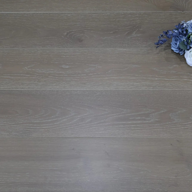Sandy Grey Brushed Oiled Engineered Oak Plank Flooring