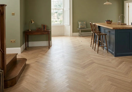 Spring Rye Prime AB Engineered American Oak Herringbone Flooring