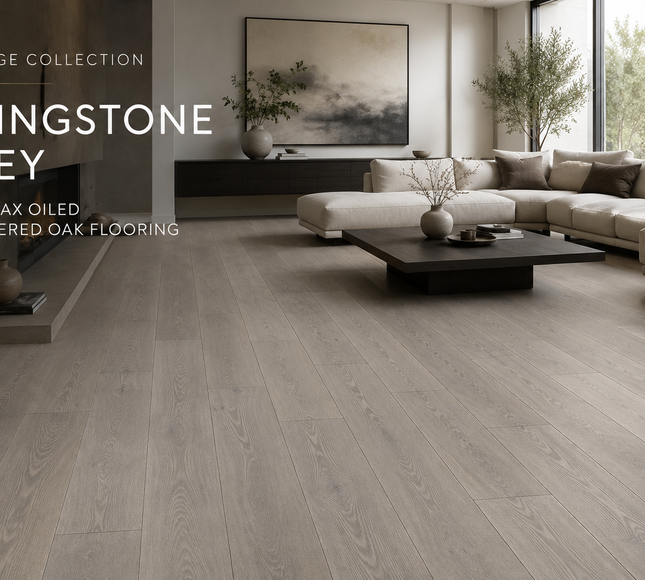 Livingstone Grey Hard Wax Oiled Rustic Engineered Oak Flooring