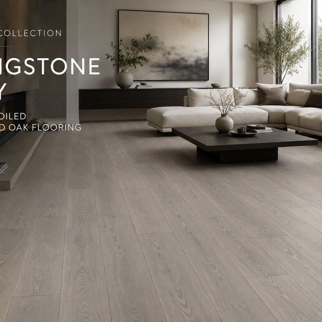 Livingstone Grey Hard Wax Oiled Rustic Engineered Oak Flooring