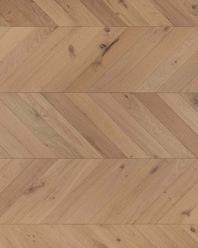 Classic Invisible Lacquered Engineered Chevron Oak Flooring