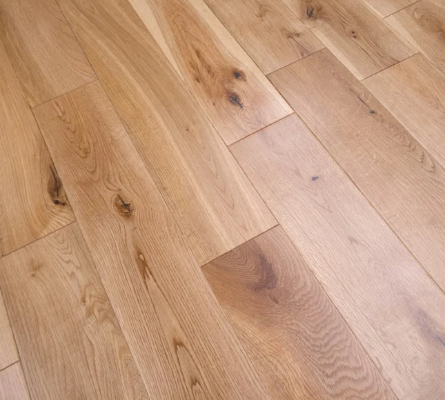 Natural Oak DIY Solid Wood Flooring with UV Lacquer Finish