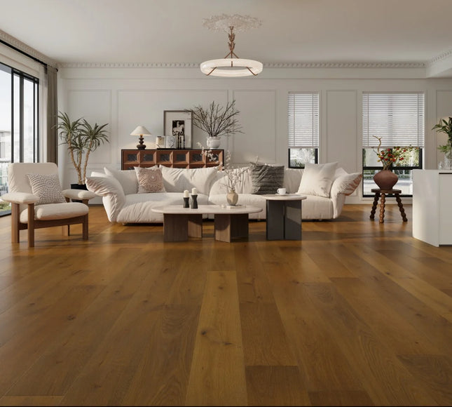 Light Cocoa Smoked Oiled Classic Engineered Oak Flooring