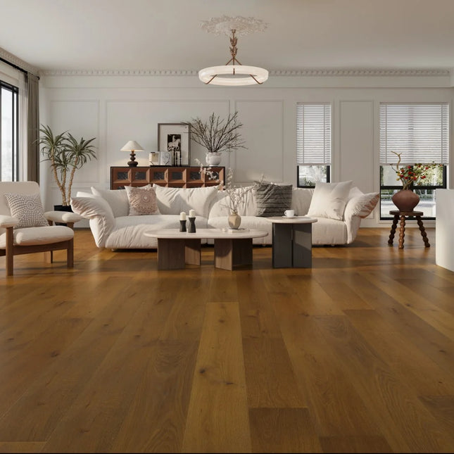 Light Cocoa Smoked Oiled Classic Engineered Oak Flooring