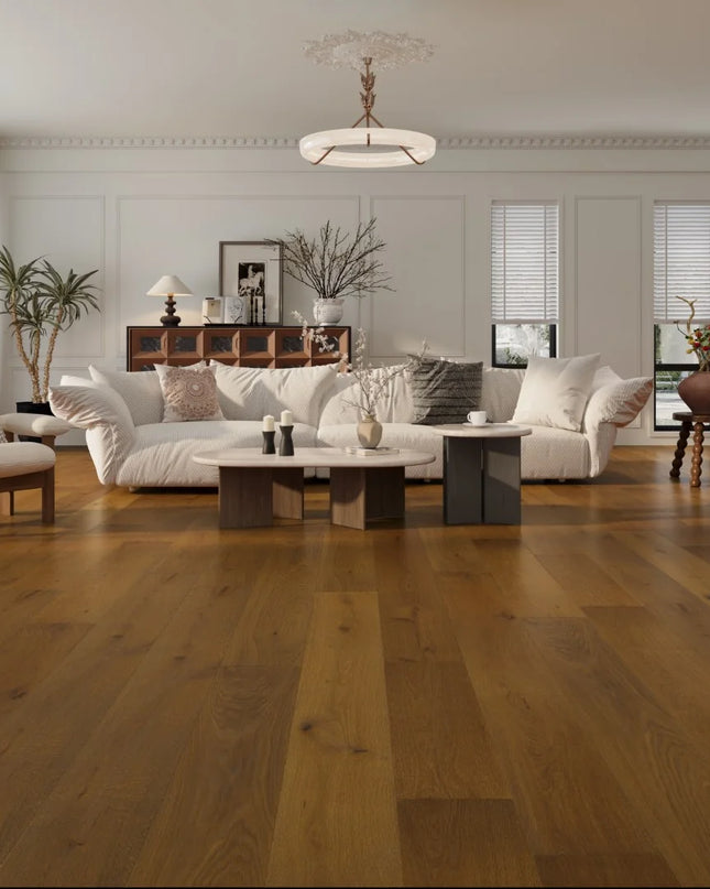 Light Cocoa Smoked Oiled Classic Engineered Oak Flooring