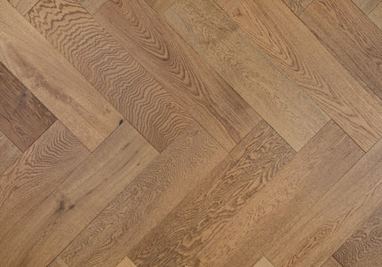 Smoke Stain Brushed Oiled Click Engineered Herringbone Flooring