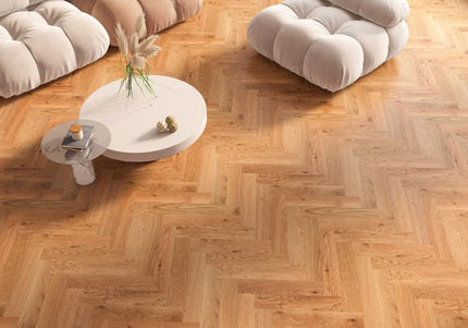 Natural Brushed UV Oiled Engineered Herringbone Flooring