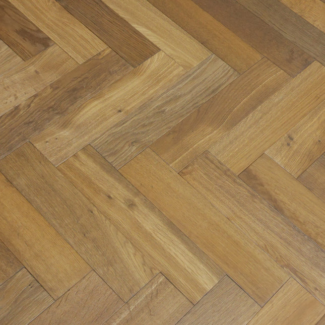 Smoked Brushed UV Oiled Engineered Herringbone Flooring