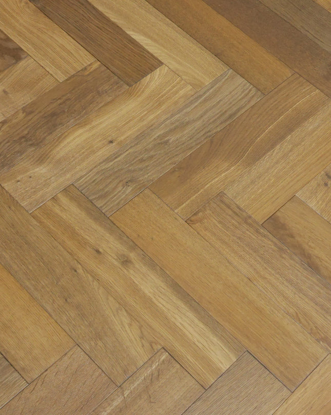 Smoked Brushed UV Oiled Engineered Herringbone Flooring