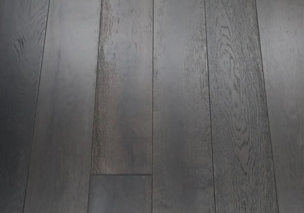 Jet Black Lacquered Engineered Oak Flooring