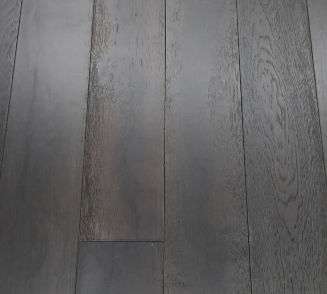 Jet Black Lacquered Engineered Oak Flooring