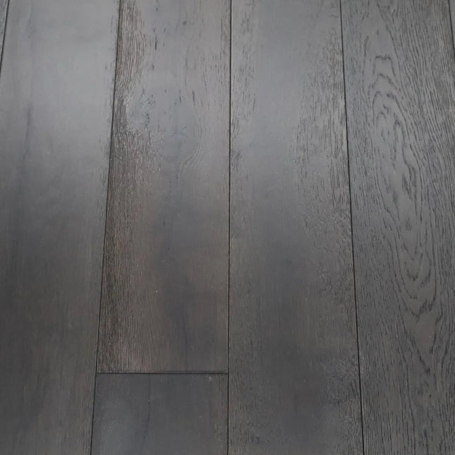 Jet Black Lacquered Engineered Oak Flooring