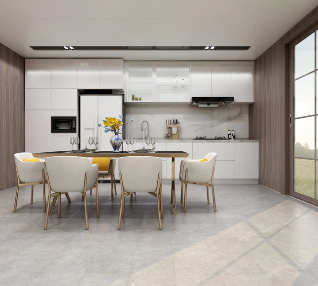 Natural Stone Rigid Core SPC Tile Effect Flooring