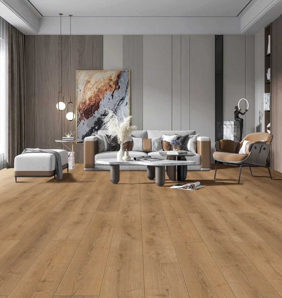 Rustic Misty Oak Laminate Wood Flooring