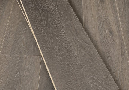 Smoked Grey Classic Grade Brushed Matt Lacquered Engineered Oak Flooring