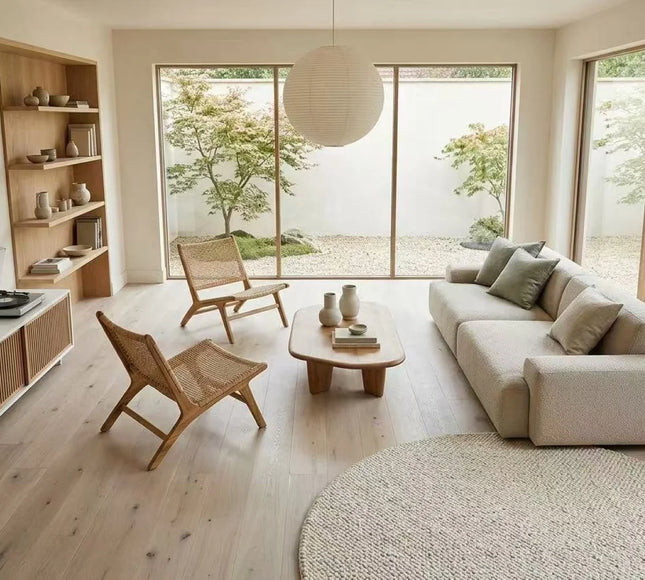 Brushed Invisible Finish Wide Plank Engineered Oak Flooring