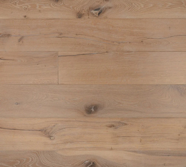 Distressed White Hard Wax Oiled Engineered Oak Flooring