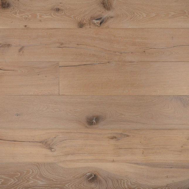 Distressed White Hard Wax Oiled Engineered Oak Flooring