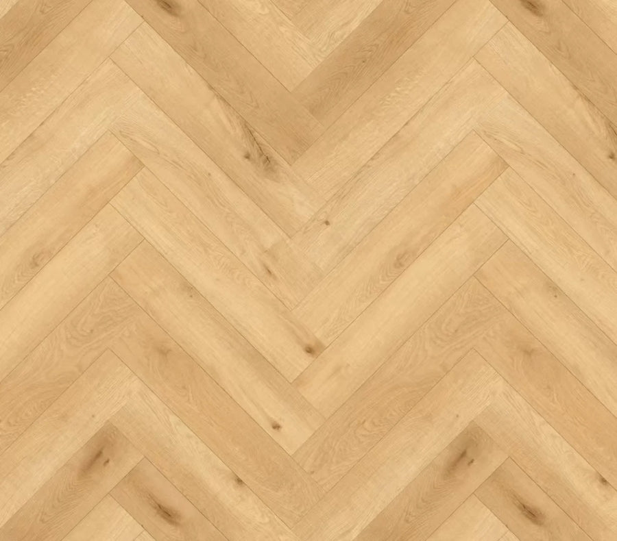 Heritage Natural Oak Laminate Herringbone Flooring