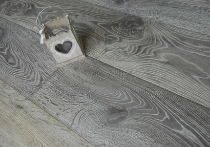 Distressed Charcoal Grey Engineered Oak Flooring