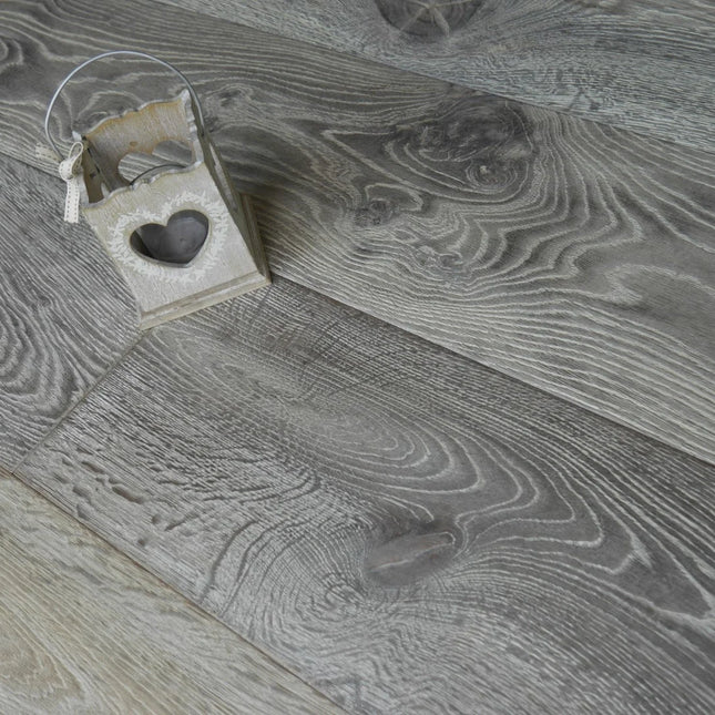 Distressed Charcoal Grey Engineered Oak Flooring