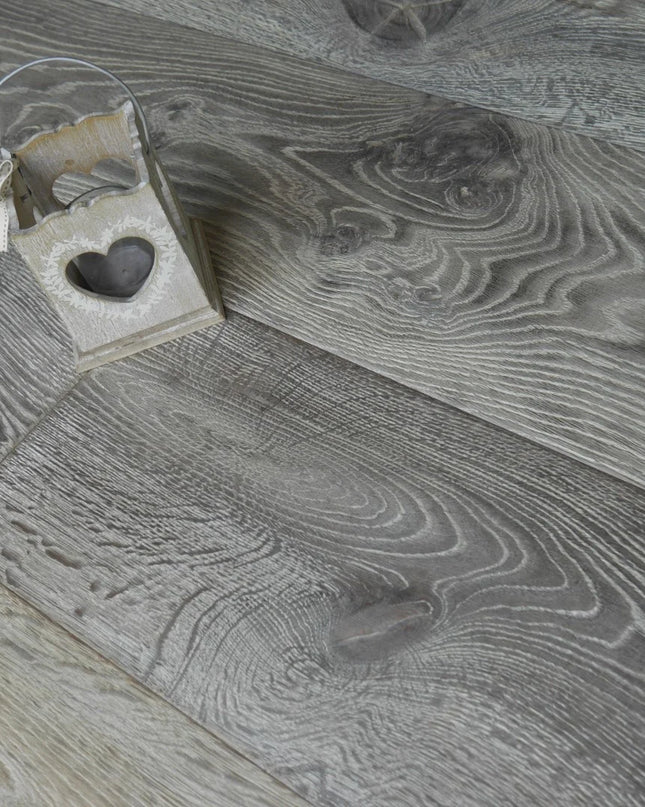Distressed Charcoal Grey Engineered Oak Flooring