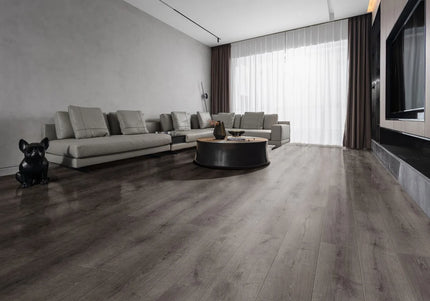 Midnight Grey Oak Laminate Flooring for Modern Interiors