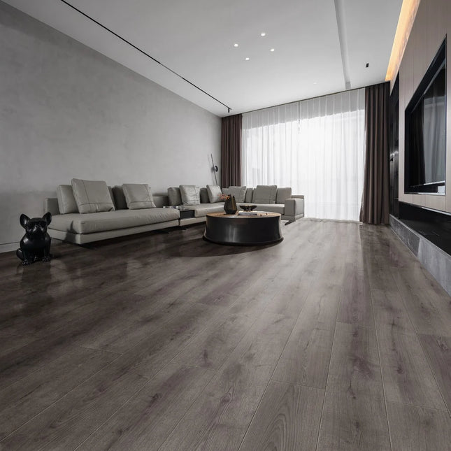 Midnight Grey Oak Laminate Flooring for Modern Interiors