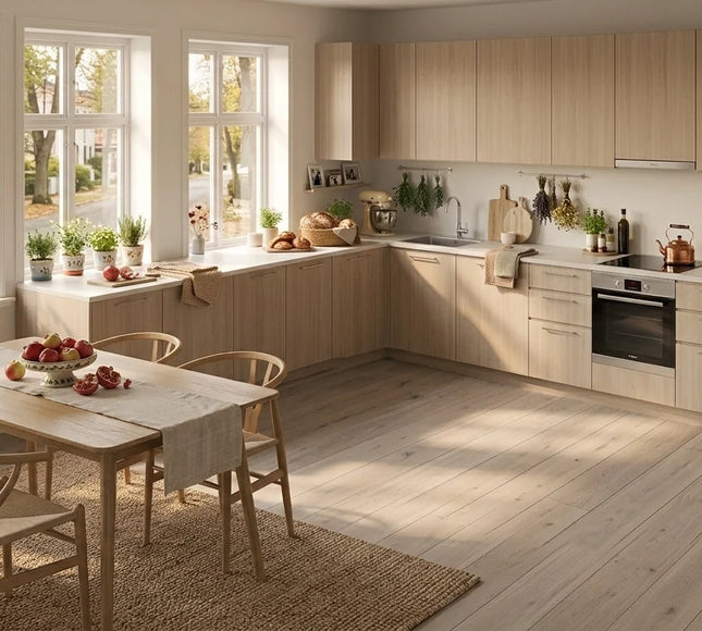 White Washed Matt Lacquered Engineered Oak Plank Flooring